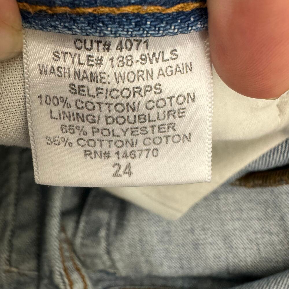 RE/DONE 80s Long Boy Short Distressed Denim Light Wash Boy Size 24 - Picture 8 of 8